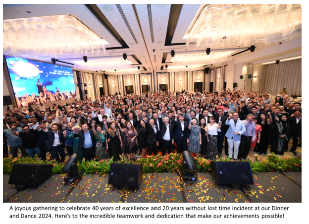 Celebrating 40 Years of Excellence and 20 Years without Lost Time Incident at PCS Pte. Ltd.